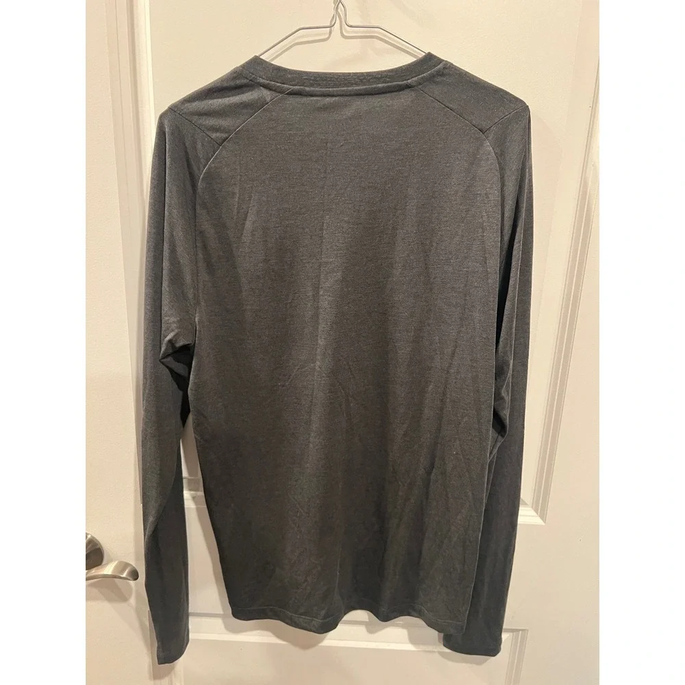 Adidas Mens Long Sleeve Shirt FreeLift Climalite Gray Size S